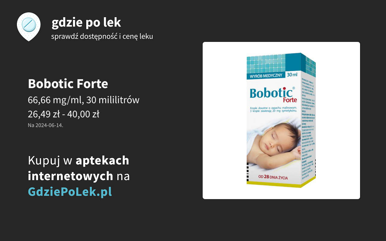 Bobotic Forte krople 30ml - cena i opinie - Apteka Internetowa GALEN