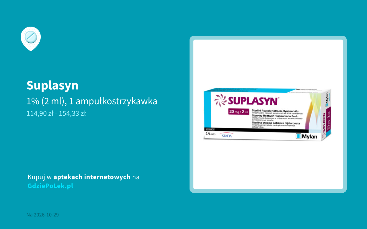 Suplasyn cena i dostępność w aptekach internetowych i stacjonarnych ...