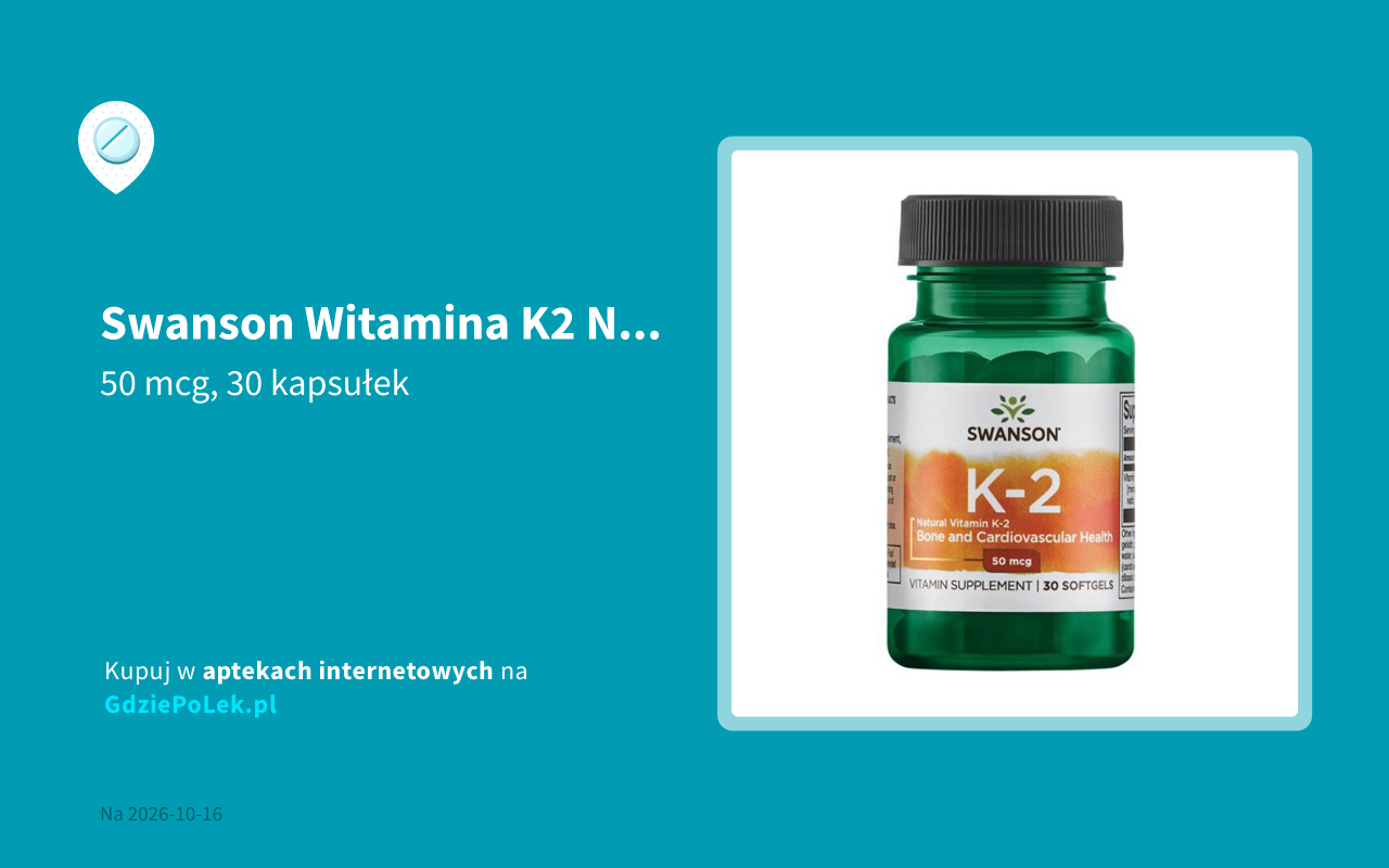 Swanson Vitamín K2 Natural 100 mcq 30 kapslí