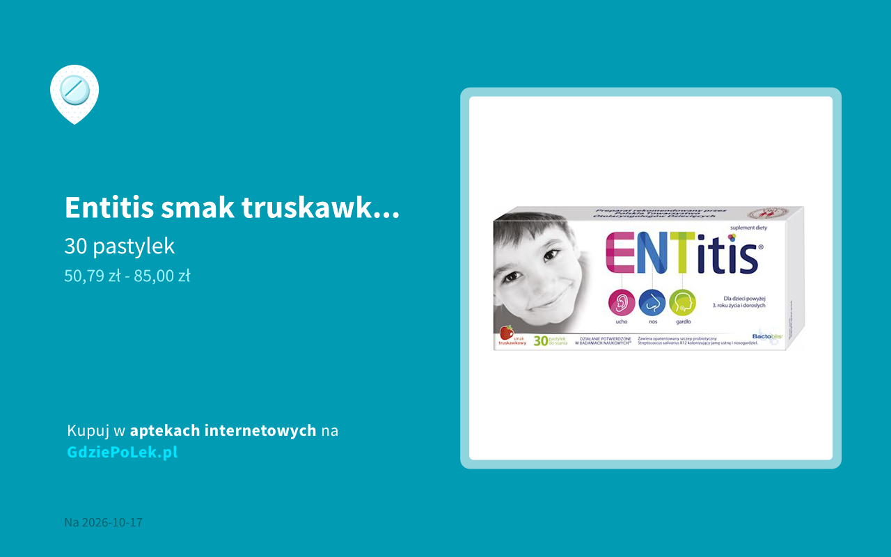 Entitis smak truskawkowy cena i dostępność w aptekach internetowych i ...