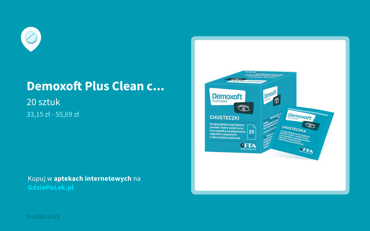 Demoxoft Plus Clean chusteczki cena i dostępność w aptekach ...