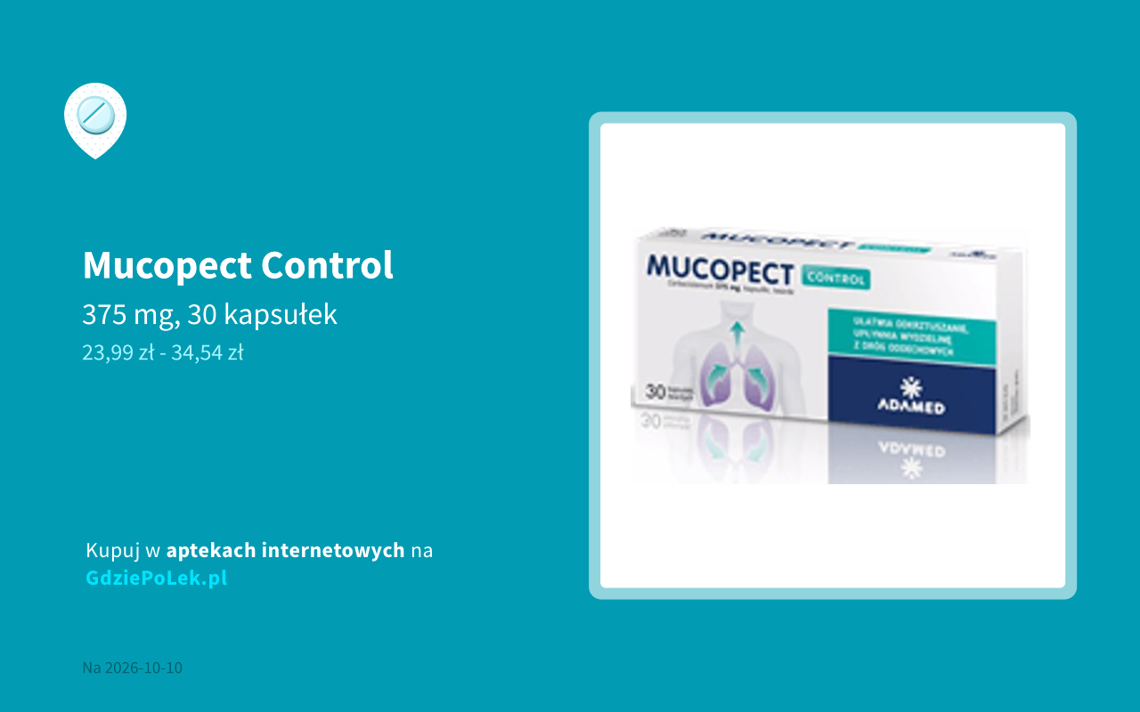 Mucopect Control cena i dostępność w aptekach internetowych i ...