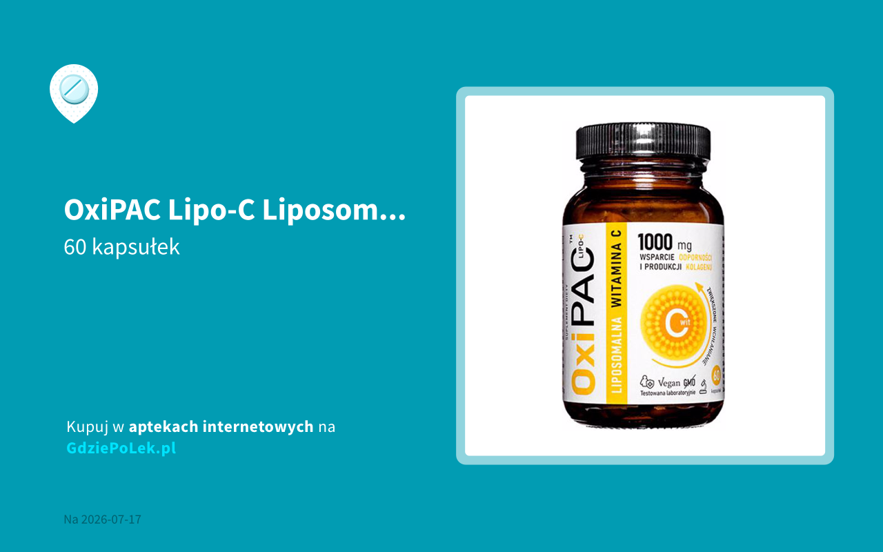 oxipac lipo-c OxiPAC Lipo-C Liposomalna Witamina C 1000 cena i dostępność w aptekach w  całym kraju