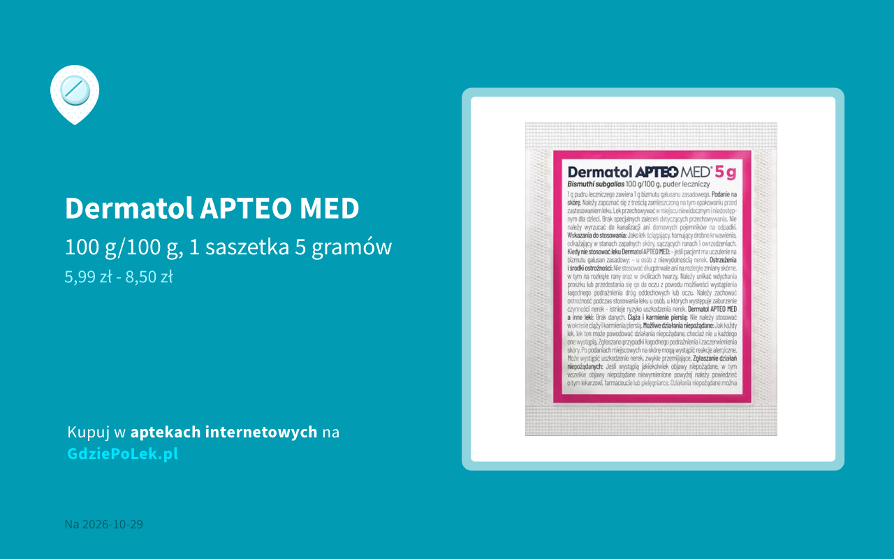 Dermatol APTEO MED cena i dostępność w aptekach internetowych i ...