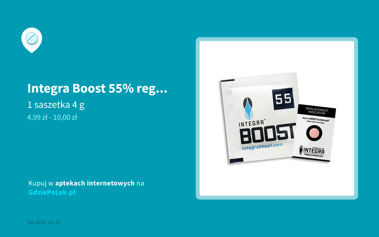 Integra Boost 55% regulator wilgotności cena i dostępność w aptekach we ...