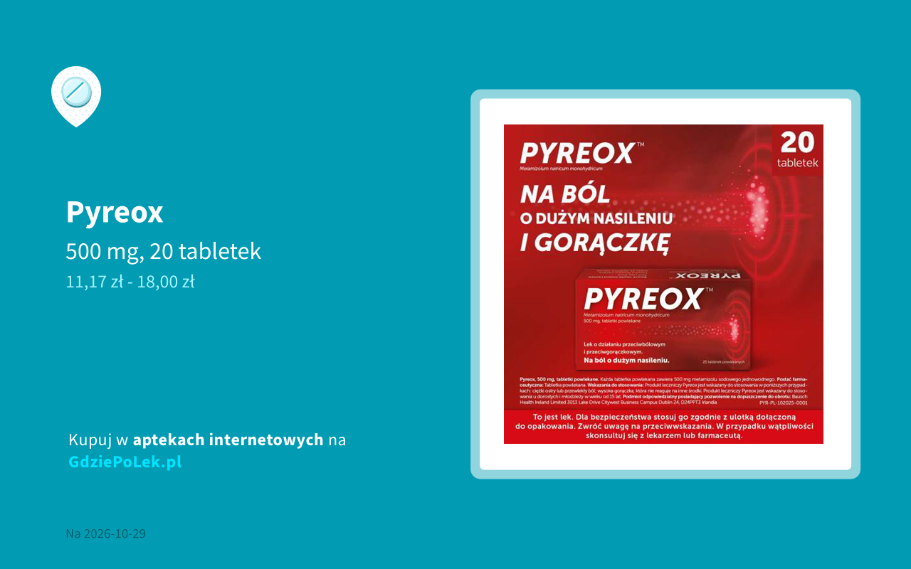 Pyreox cena i dostępność w aptekach internetowych i stacjonarnych ...
