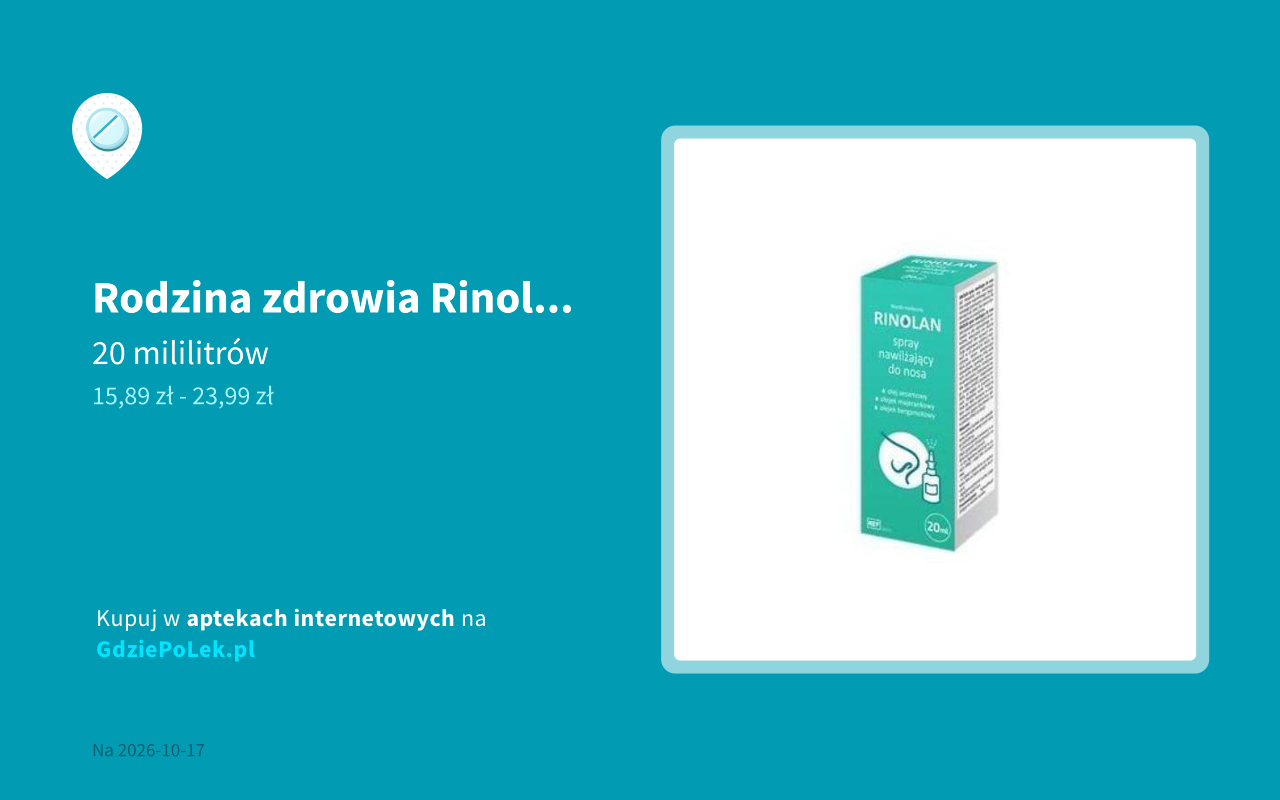 Rodzina zdrowia Rinolan Spray nawilżający do nosa cena i dostępność w ...