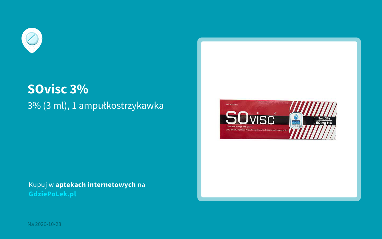 SOvisc 3% cena i dostępność w aptekach w całym kraju | Gdzie po lek