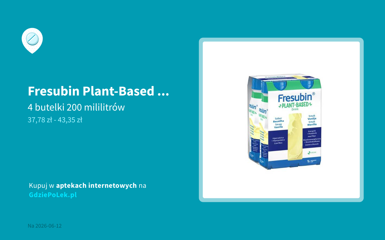 Fresubin Plant-Based Drink smak waniliowy cena i dostpno w aptekach we  Wrocawiu | Gdzie po lek