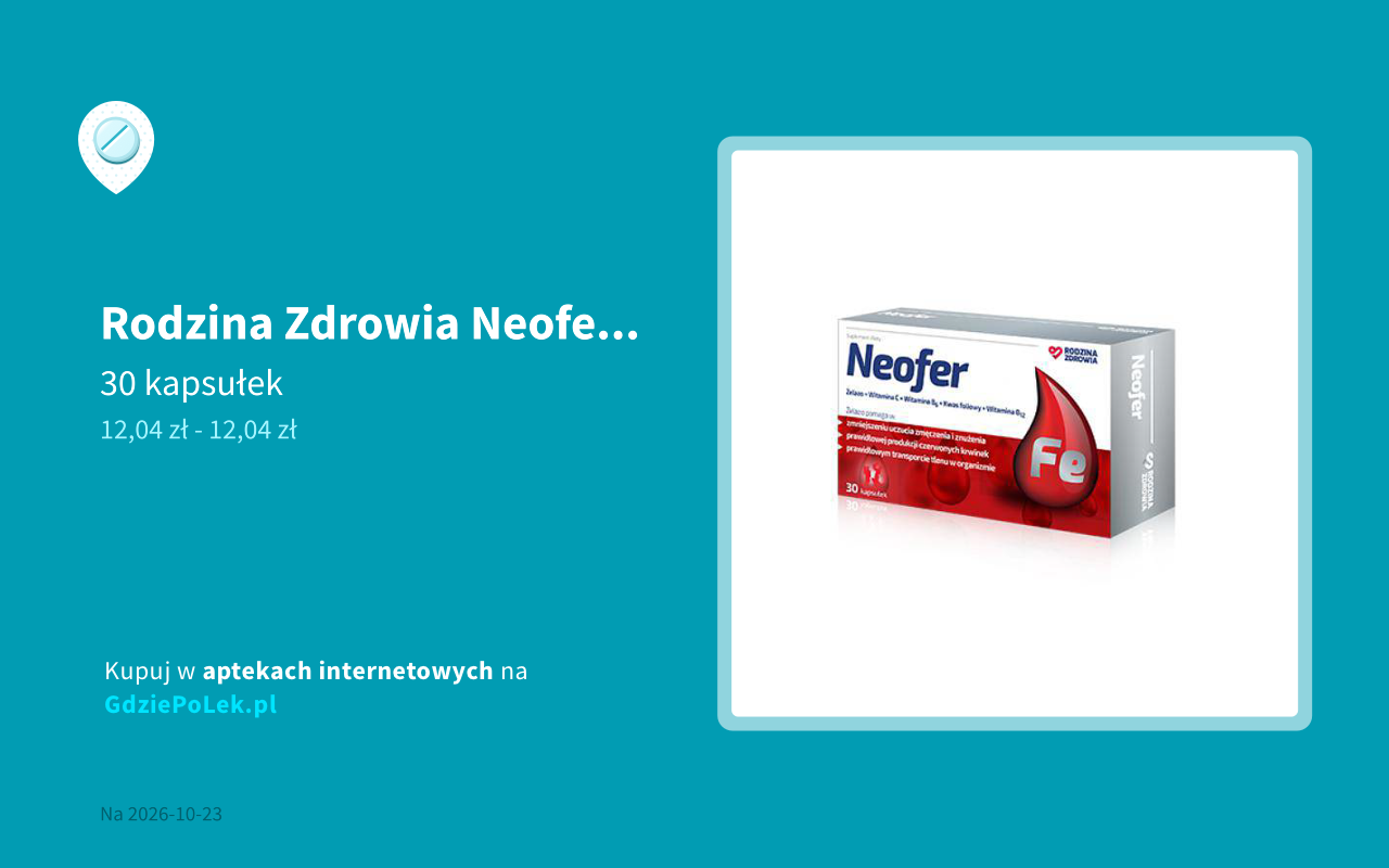Rodzina Zdrowia Neofer cena i dostępność w aptekach internetowych i ...