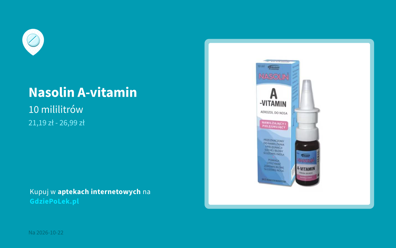 Nasolin A-vitamin cena i dostępność w aptekach internetowych i ...