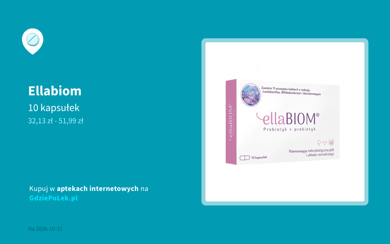 Ellabiom cena i dostępność w aptekach w Warszawie | Gdzie po lek