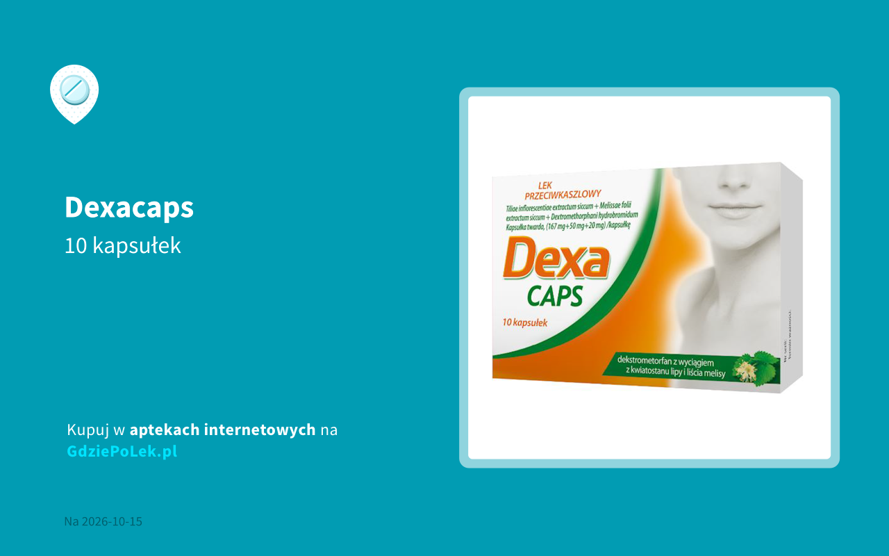 Dexacaps cena i dostępność w aptekach w całym kraju | Gdzie po lek